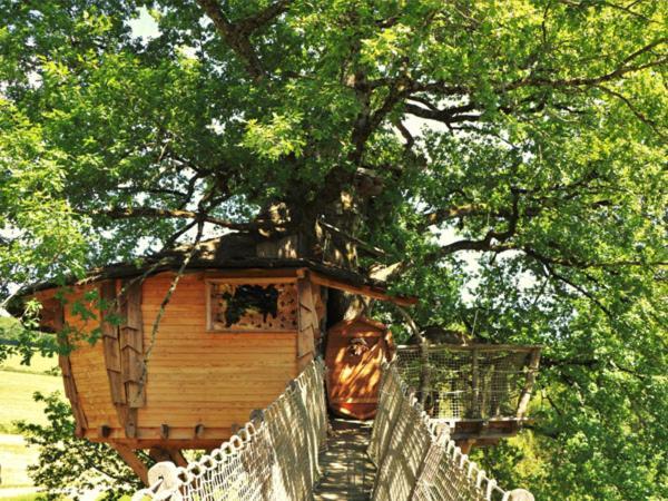 Cabane Perchee Dans Les Arbres Saint-Hilaire-en-Morvan 外观 照片